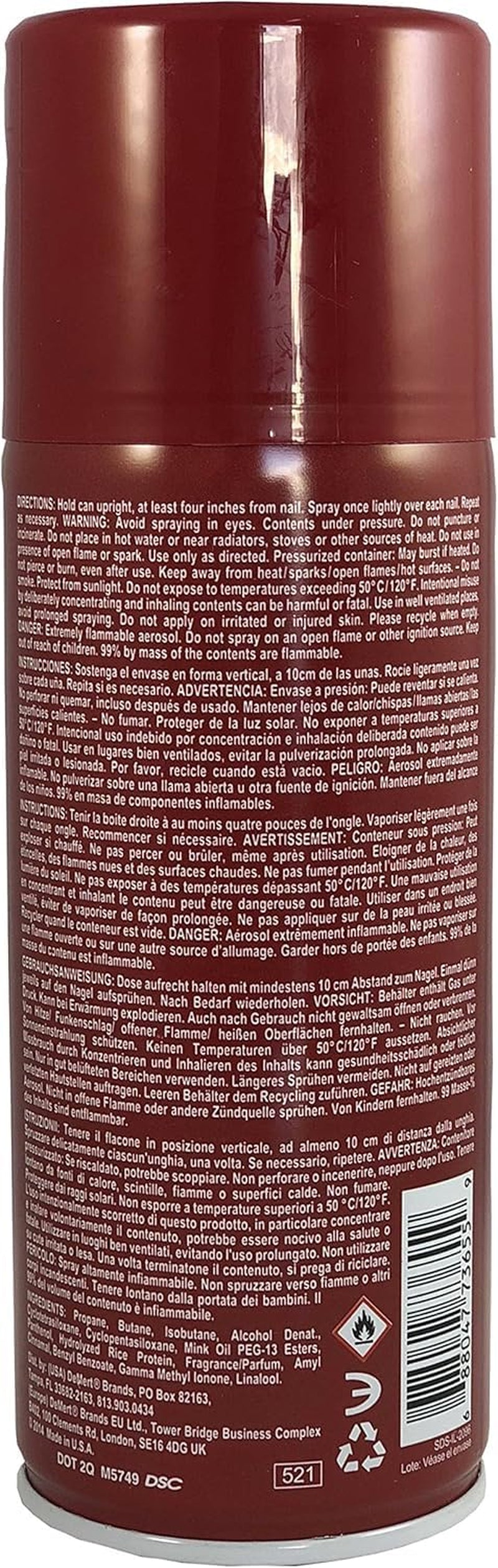 Nail Enamel Dryer Finishing Spray