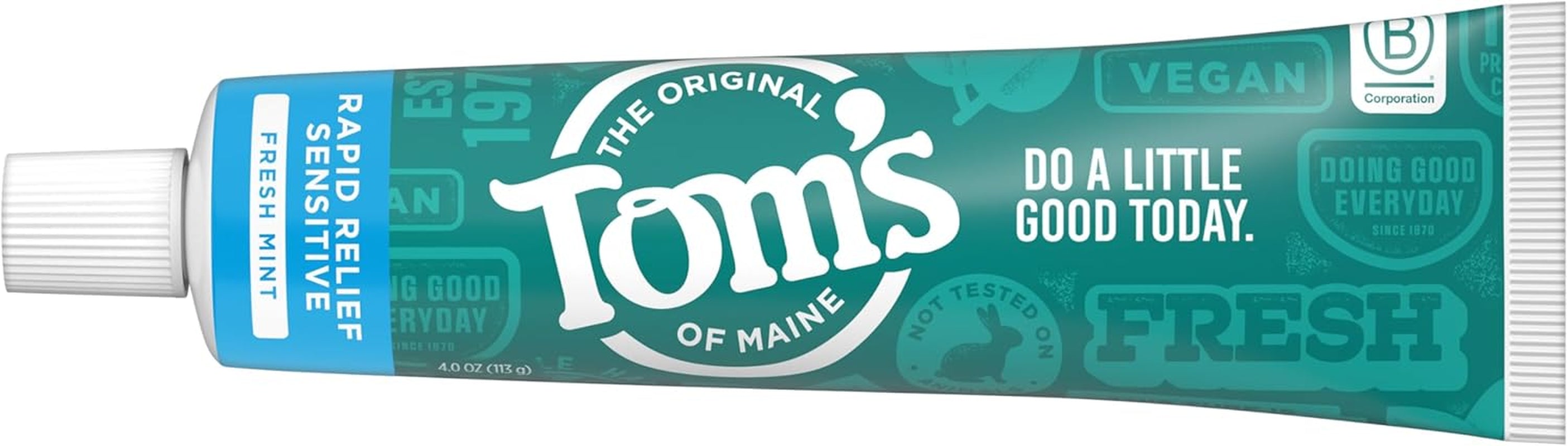 Fluoride-Free Rapid Relief Sensitive Toothpaste, Fresh Mint, 4 Oz. 3-Pack (Packaging May Vary)