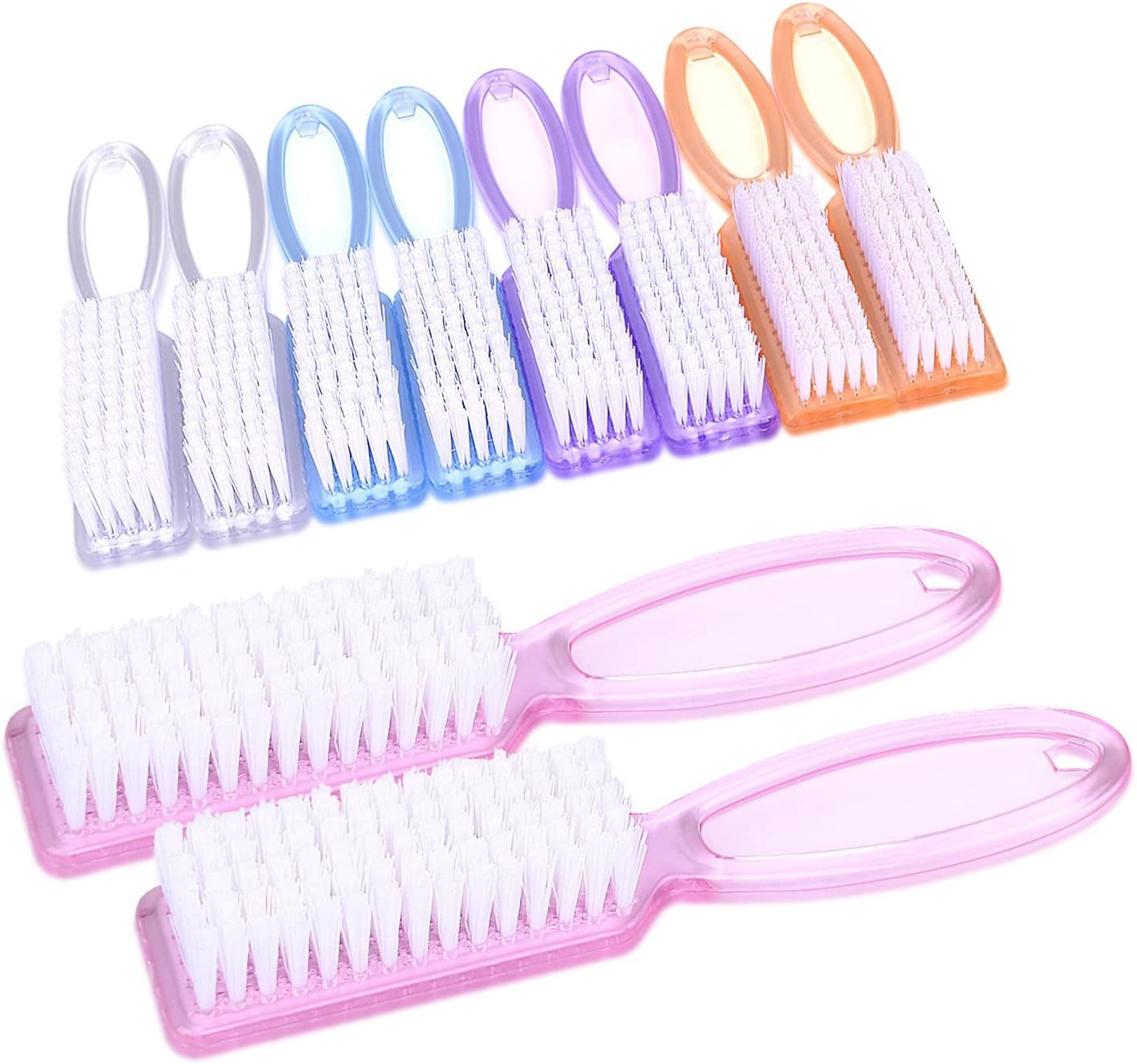 Handle Nail Hand Scrubbing Cleaning Brush-10 Pcs