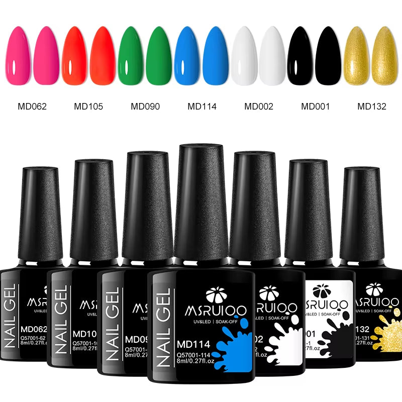 7Pc Nail Gel Polish Set DIY Nail Art Design All for Decoration Soak off UV Gel Long Lasting Manicure Painting Gel Vernis Kits