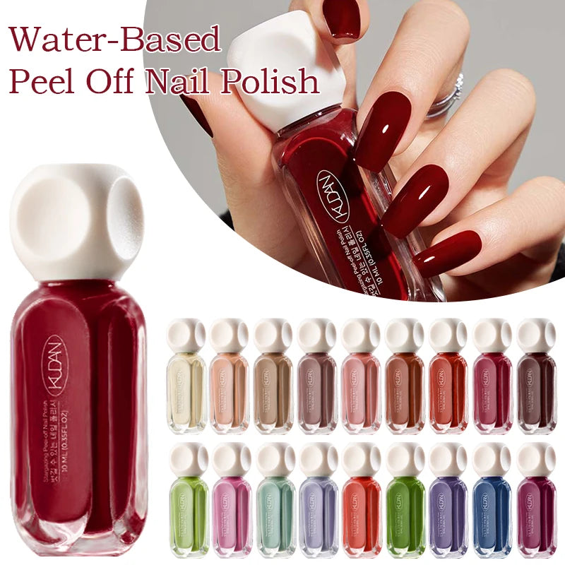 10Ml Colorful Water-Based Peel off Nail Polish No Need Lamp Red Pink Glitter Nails Art All for Manicure Nail Aupplies Varnish
